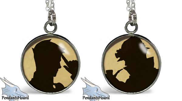 Great Ace Attorney Inspired Silhouette Pendants