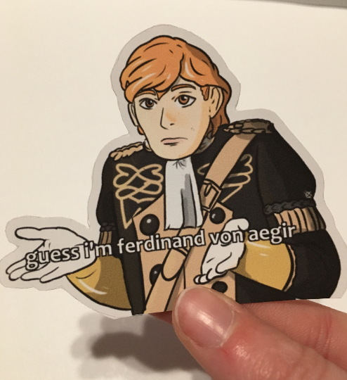 "Guess I'm Ferdinand von Aegir" Meme Sticker