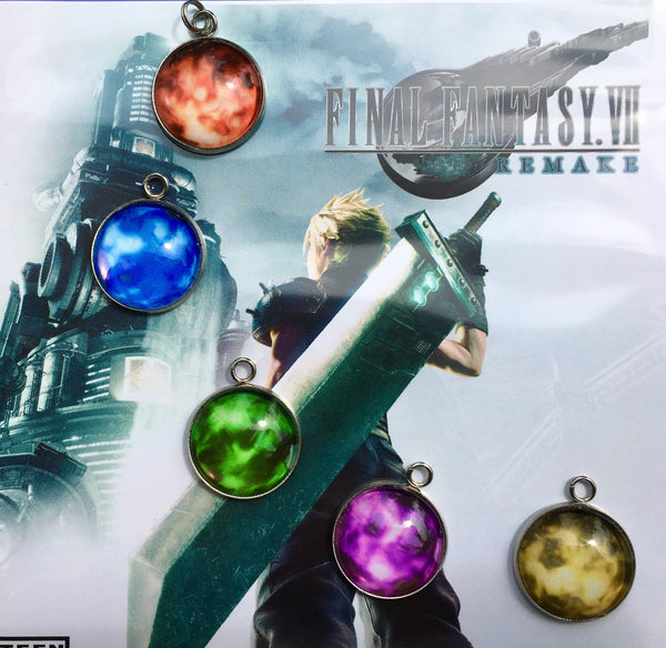 Final Fantasy 7 (FFVII) Inspired Materia Pendants